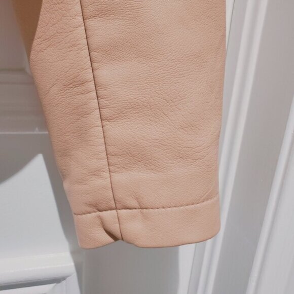 LEVI'S Limited Edition Tan Vegan Leather Moto Jacket - Picture 8 of 15